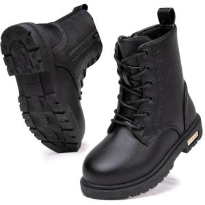 imageDaclay Girls Boots Childrens Boots Outdoor Boots Girls Plush Short Boots Boys bootsBlackh2368