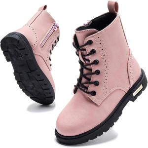 imageDaclay Girls Boots Childrens Boots Outdoor Boots Girls Plush Short Boots Boys bootsPinkh2368
