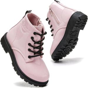 imageDaclay Girls Boots Childrens Boots Outdoor Boots Girls Plush Short Boots Boys bootsPinkp000