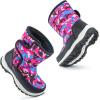 imageDaclay Kids Boys Girls Unisex Toddler Snow Boots SlipResistant Waterpoof Winter Fashion ShoePurple
