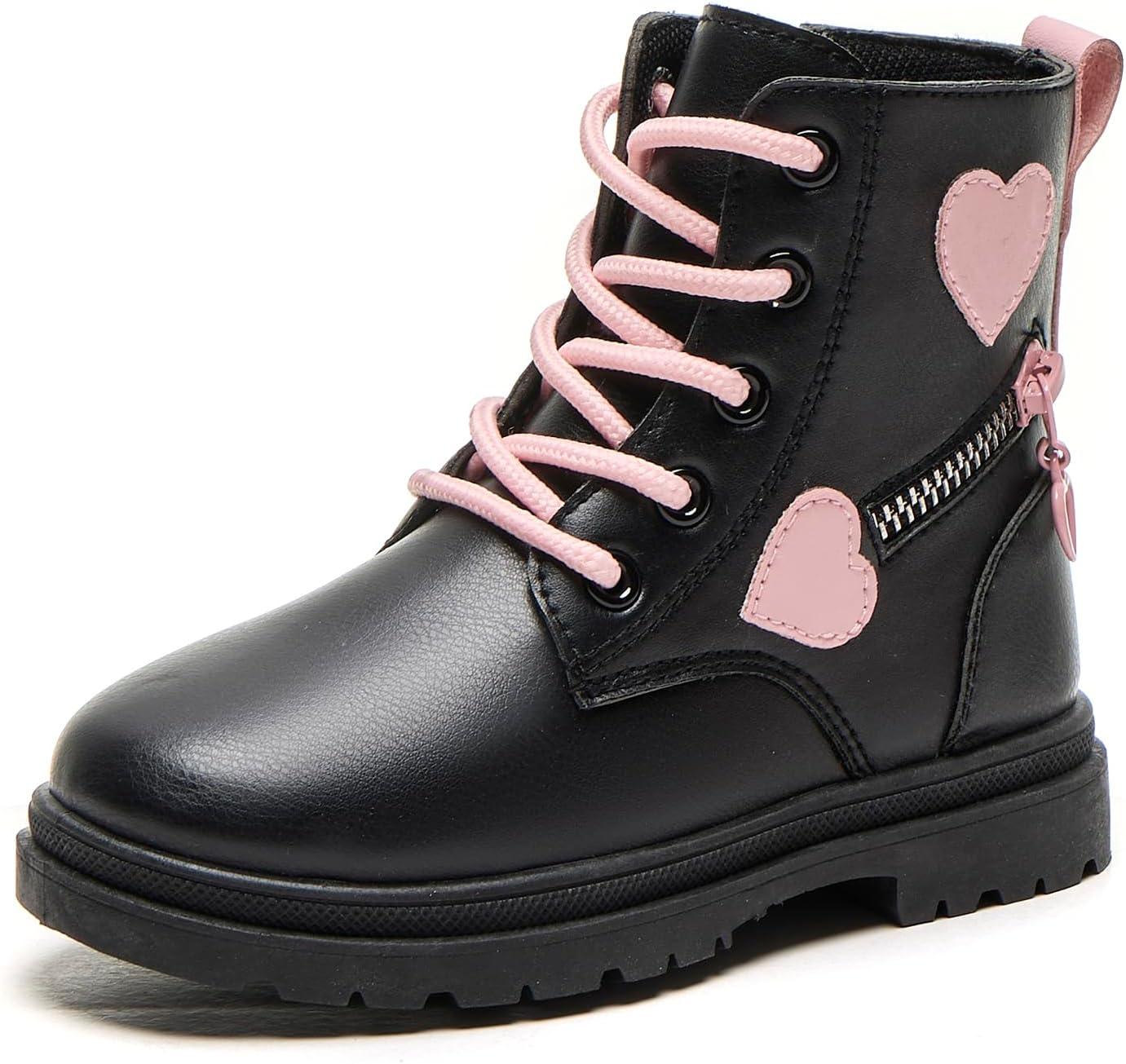 imageDaclay Kids Girls Boots Childrens Boots Outdoor Boots Girls Plush Short Boots Boys bootsBlackk3030