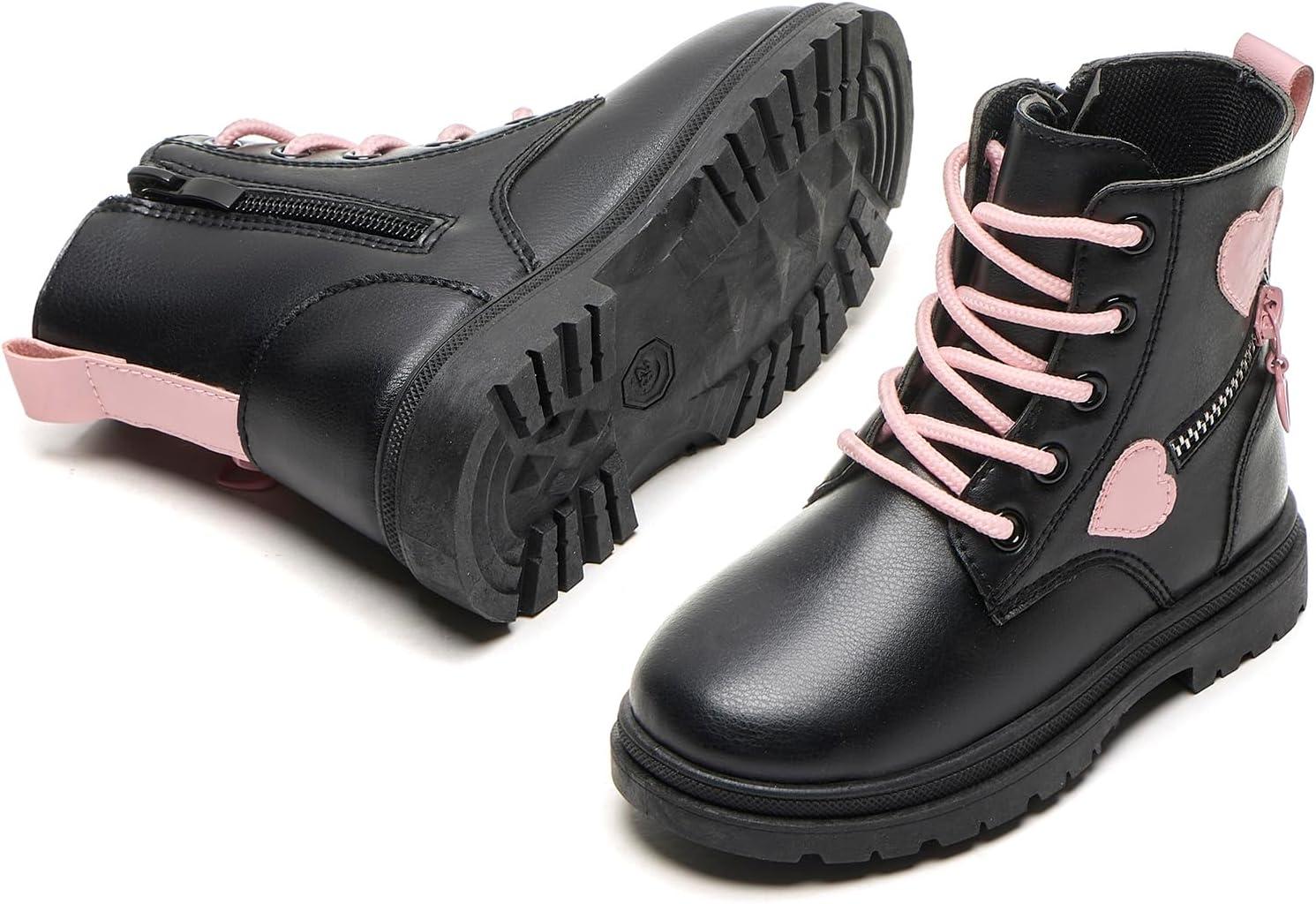 imageDaclay Kids Girls Boots Childrens Boots Outdoor Boots Girls Plush Short Boots Boys bootsBlackk3030