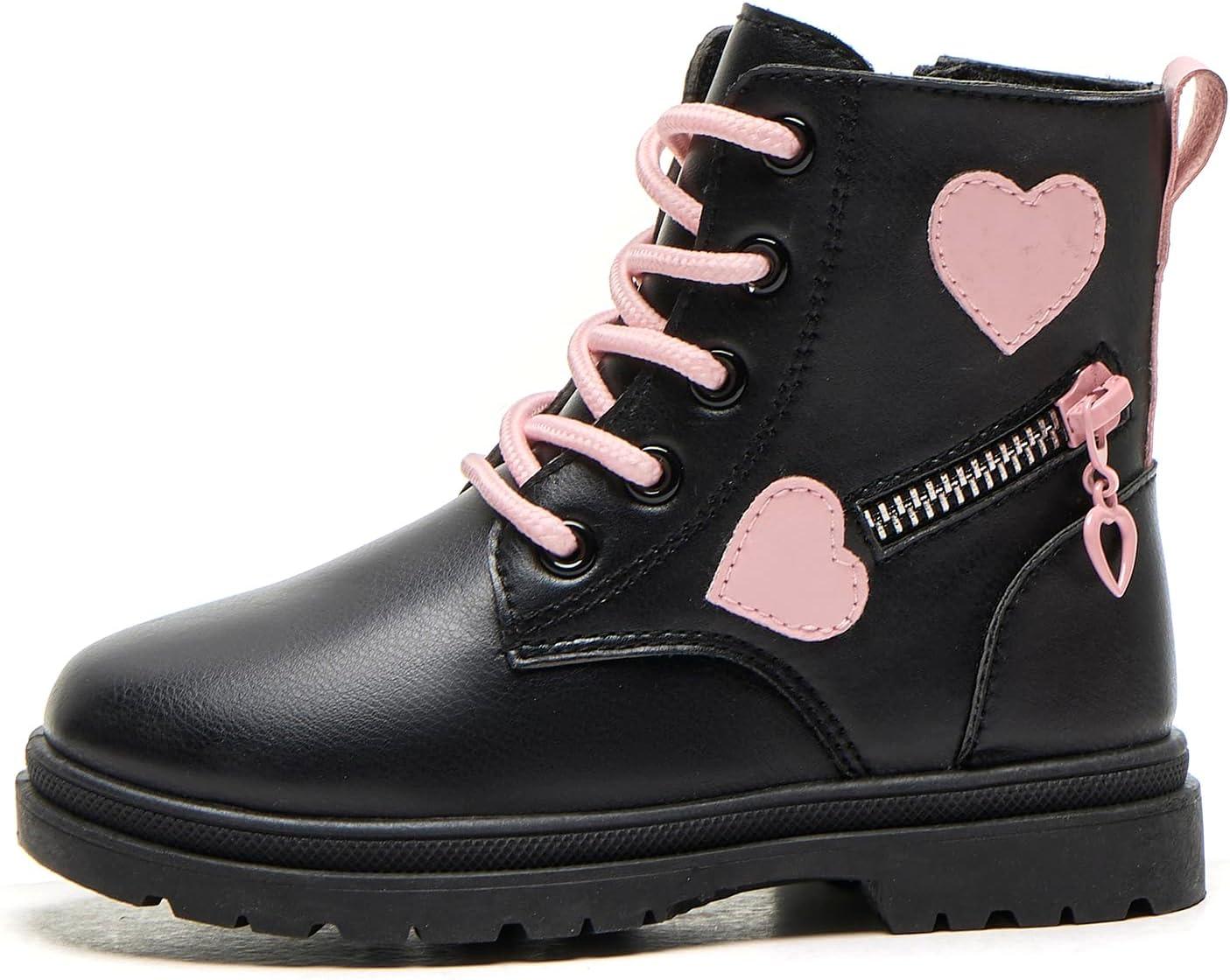 imageDaclay Kids Girls Boots Childrens Boots Outdoor Boots Girls Plush Short Boots Boys bootsBlackk3030