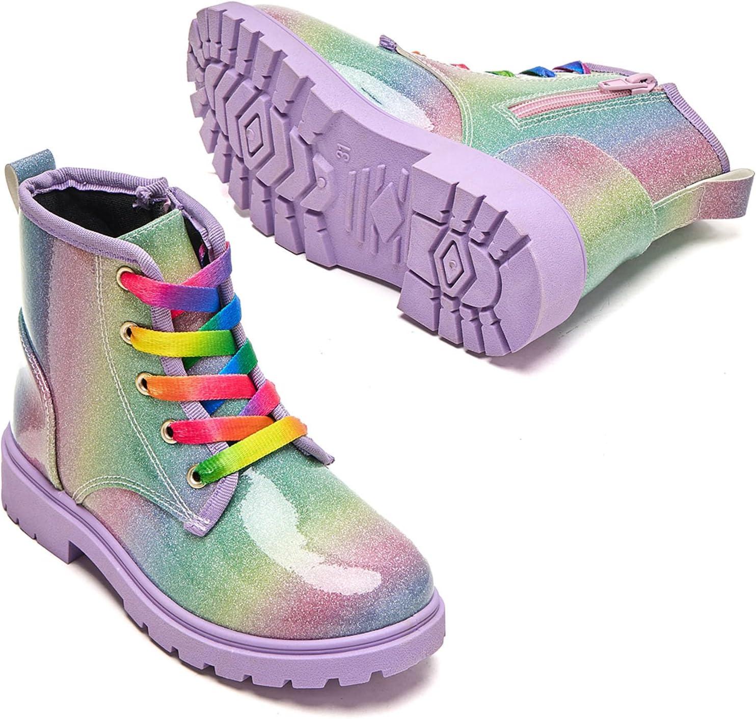 imageDaclay Kids Girls Boots Childrens Boots Outdoor Boots Girls Plush Short Boots Boys bootsPurple