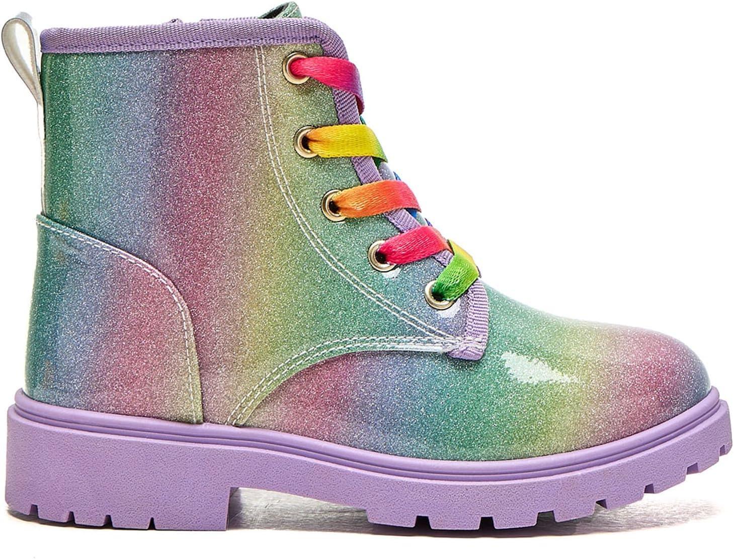 imageDaclay Kids Girls Boots Childrens Boots Outdoor Boots Girls Plush Short Boots Boys bootsPurple