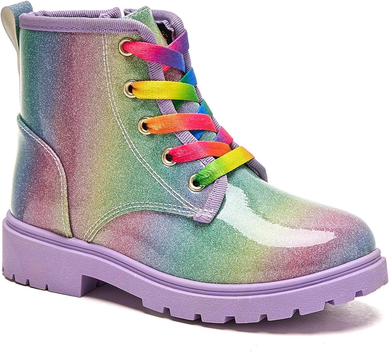imageDaclay Kids Girls Boots Childrens Boots Outdoor Boots Girls Plush Short Boots Boys bootsPurple