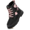 imageDaclay Kids Girls Boots Childrens Boots Outdoor Boots Girls Plush Short Boots Boys bootsBlackk3030