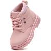 imageDaclay Kids Girls Boots Childrens Boots Outdoor Boots Girls Plush Short Boots Boys bootsPink