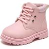 imageDaclay Kids Girls Boots Childrens Boots Outdoor Boots Girls Plush Short Boots Boys bootsPink
