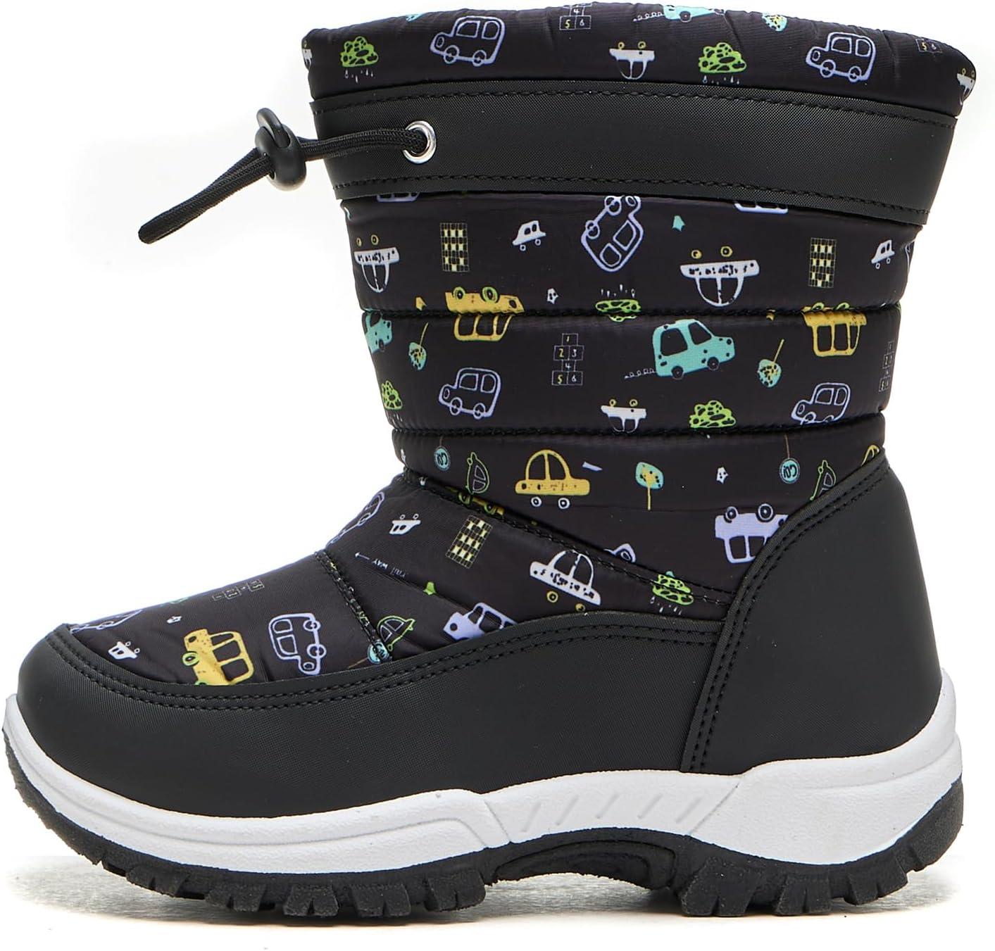 imageDaclay Kids Boys Girls Unisex Toddler Snow Boots SlipResistant Waterpoof Winter Fashion ShoeBlackxdx10