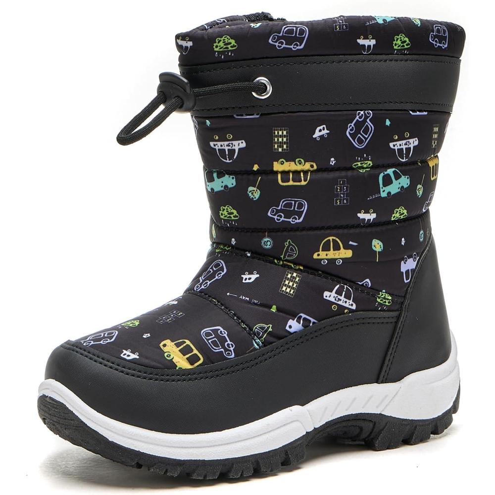 imageDaclay Kids Boys Girls Unisex Toddler Snow Boots SlipResistant Waterpoof Winter Fashion ShoeBlackxdx10