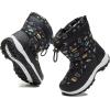 imageDaclay Kids Boys Girls Unisex Toddler Snow Boots SlipResistant Waterpoof Winter Fashion ShoeBlackxdx10