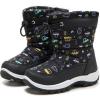 imageDaclay Kids Boys Girls Unisex Toddler Snow Boots SlipResistant Waterpoof Winter Fashion ShoeBlackxdx10