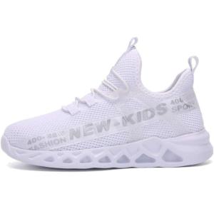 imageDaclay Kids Shoes Running Girls Boys School Spring Casual Sports Sneakers Basketball FootwearWhite