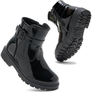 imageDaclay Toddler Boys Girls Boots Kids Work Boots Winter Snow Boot Hiking Outdoor ShoesBlackp14