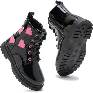 imageDaclay Toddler Boys Girls Boots Kids Work Boots Winter Snow Boot Hiking Outdoor ShoesBlackp19