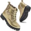 imageDaclay Toddler Boys Girls Boots Kids Work Boots Winter Snow Boot Hiking Outdoor ShoesGoldp16