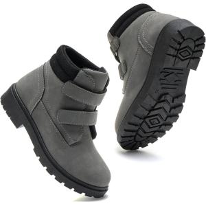 imageDaclay Toddler Boys Girls Boots Kids Work Boots Winter Snow Boot Hiking Outdoor ShoesBlackp09