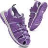 image:imageDaclay Kids Athletic Sandals Boys and Girls Outdoor Hiking Sports ClosedToe Sandal Pool Beach Shoes Summer Water ShoesPurplelxh6
