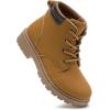image:imageDaclay Toddler Boys Girls Boots Kids Work Boots Winter Snow Boot Hiking Outdoor ShoesBrownp722