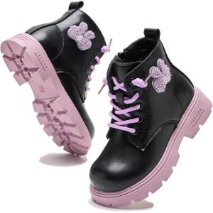 image:imageDaclay Kids Girls Boots Childrens Boots Outdoor Boots Girls Plush Short Boots Boys bootsPurplepd2