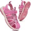 image:imageDaclay Kids Athletic Sandals Boys and Girls Outdoor Hiking Sports ClosedToe Sandal Pool Beach Shoes Summer Water ShoesPinklxh3