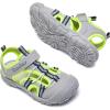 image:imageDaclay Kids Athletic Sandals Boys and Girls Outdoor Hiking Sports ClosedToe Sandal Pool Beach Shoes Summer Water ShoesGreenpxl24