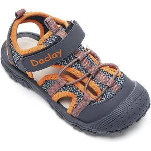image:imageDaclay Kids Athletic Sandals Boys and Girls Outdoor Hiking Sports ClosedToe Sandal Pool Beach Shoes Summer Water ShoesOrangepxl28