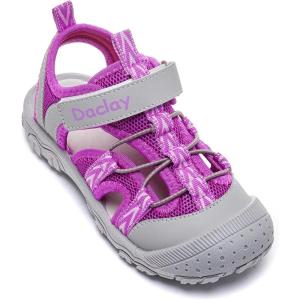 image:imageDaclay Kids Athletic Sandals Boys and Girls Outdoor Hiking Sports ClosedToe Sandal Pool Beach Shoes Summer Water ShoesPurplepxl24