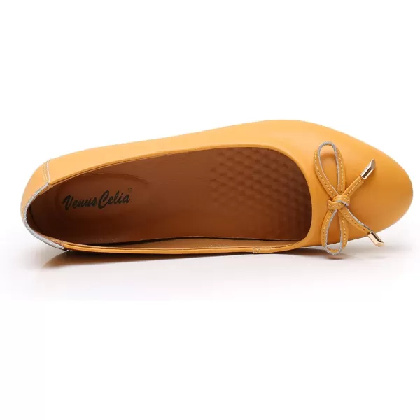 VenusCelia Women's Bowknot Ballet Dance Flat Shoe