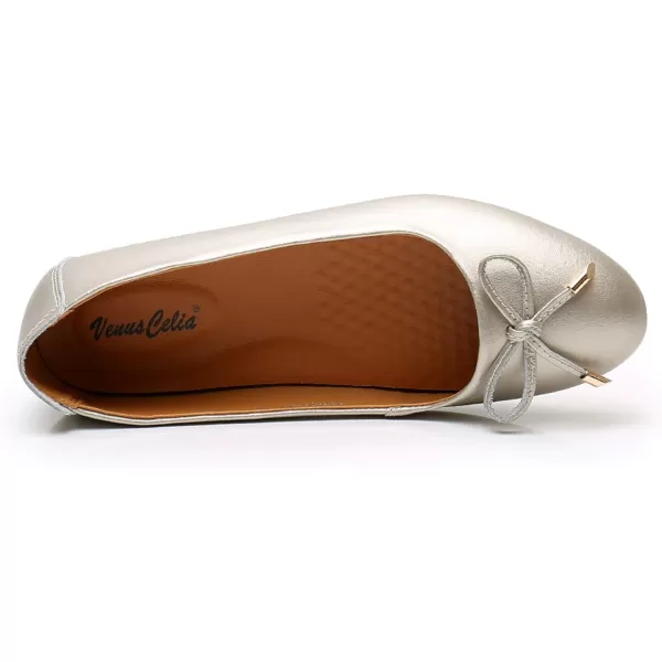 VenusCelia Women's Bowknot Ballet Dance Flat Shoe