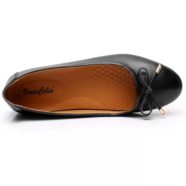 VenusCelia Women's Bowknot Ballet Dance Flat Shoe