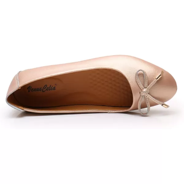 VenusCelia Women's Bowknot Ballet Dance Flat Shoe