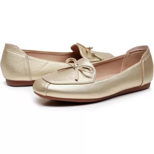 VenusCelia Women's Bowknot Wide Flat Shoe