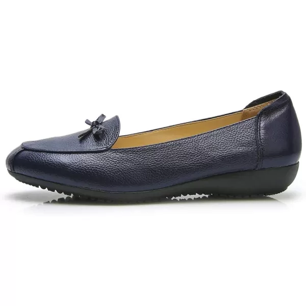VenusCelia Women's Bowknot Wide Flat Shoe