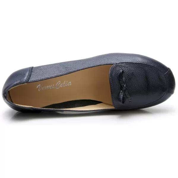 VenusCelia Women's Bowknot Wide Flat Shoe