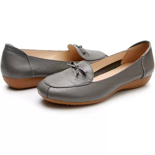 VenusCelia Women's Bowknot Wide Flat Shoe