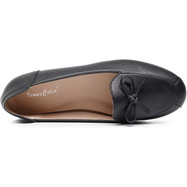 VenusCelia Women's Bowknot Wide Flat Shoe