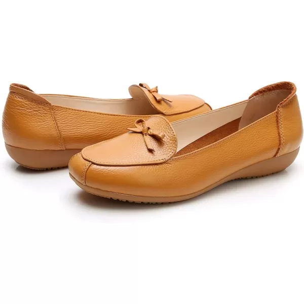 VenusCelia Women's Bowknot Wide Flat Shoe