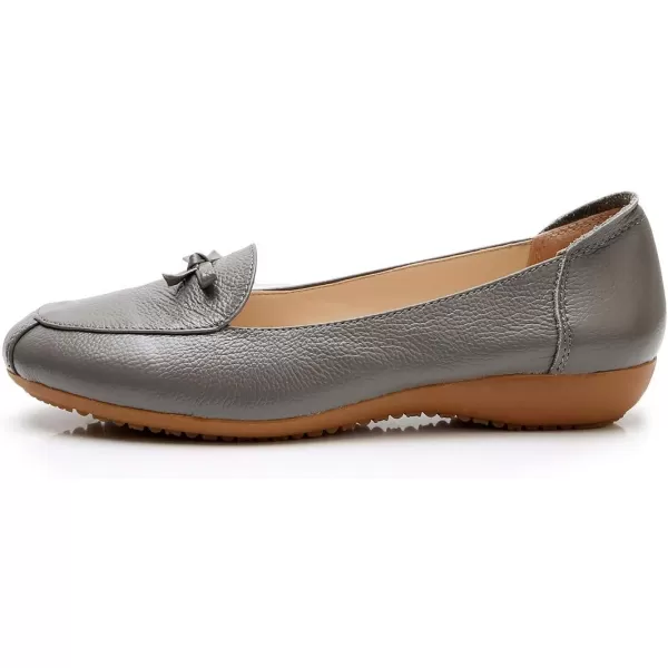 VenusCelia Women's Bowknot Wide Flat Shoe