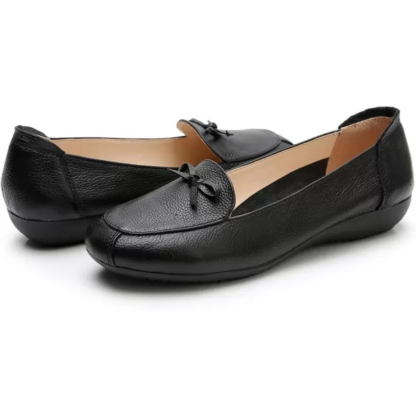 VenusCelia Women's Bowknot Wide Flat Shoe