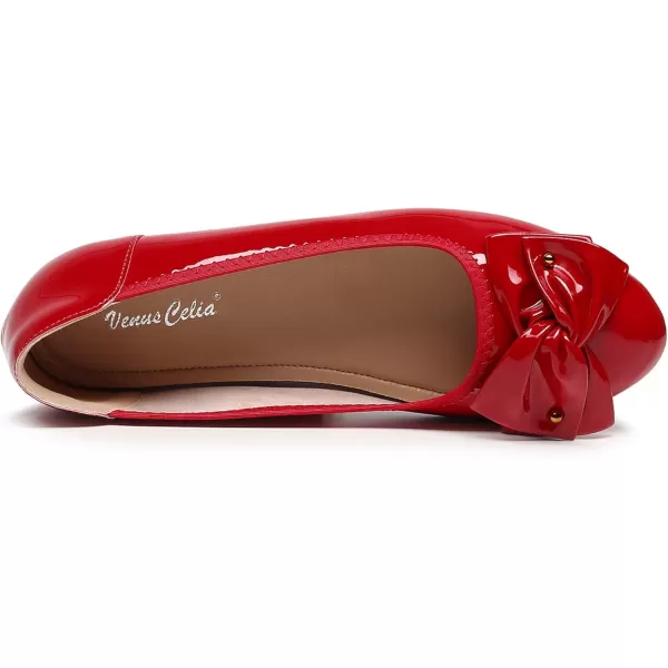 VenusCelia Women's Bows Dance Flats Shoes