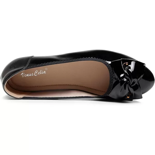 VenusCelia Women's Bows Dance Flats Shoes