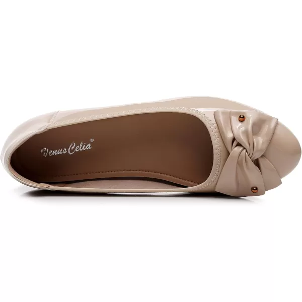 VenusCelia Women's Bows Dance Flats Shoes