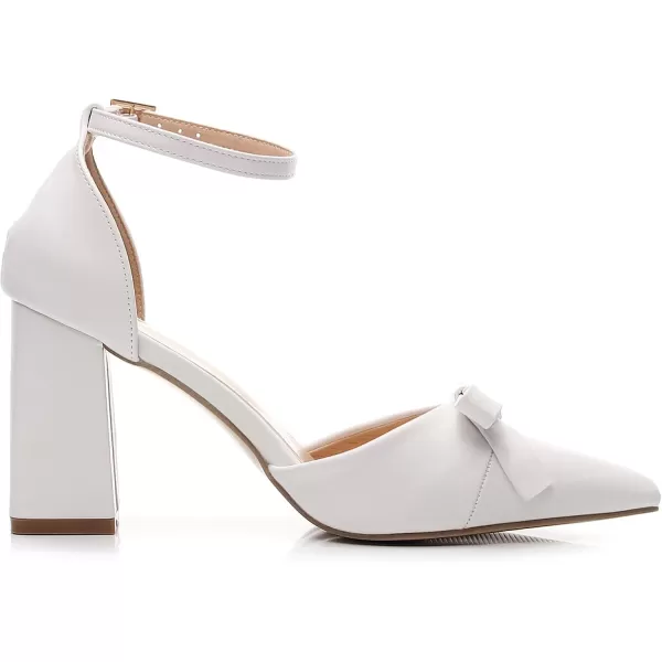 VenusCelia Women's Brightest Strap Pump Block Heel Shoe