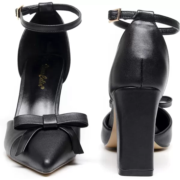 VenusCelia Women's Brightest Strap Pump Block Heel Shoe