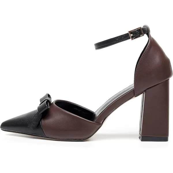 VenusCelia Women's Brightest Strap Pump Block Heel Shoe