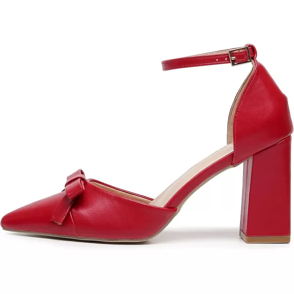 VenusCelia Women's Brightest Strap Pump Block Heel Shoe