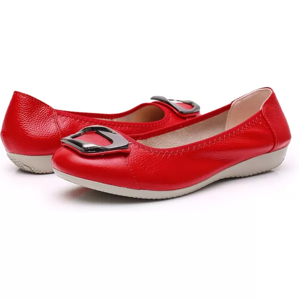 VenusCelia Women's Buckle Dance Flats Shoe