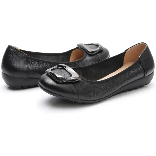VenusCelia Women's Buckle Dance Flats Shoe